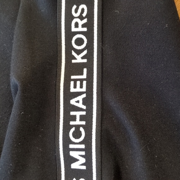 Michael Kors Black Logo Trim Body Con Stretch Dress Size Medium - Picture 4 of 8